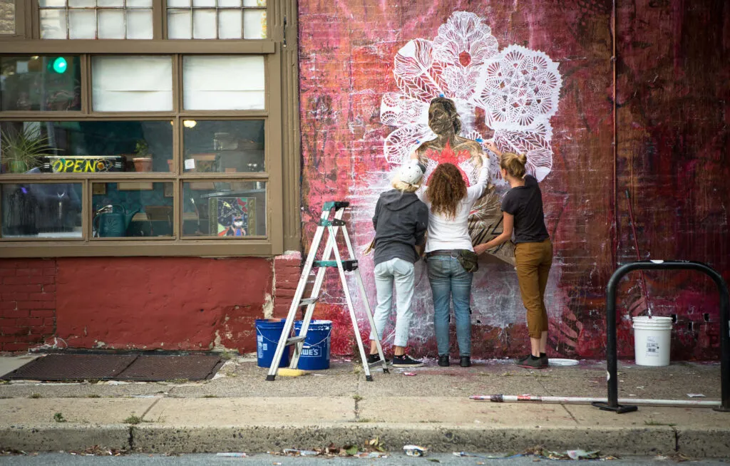 Artists creating artwork for city-wide exhibition by Mural Arts