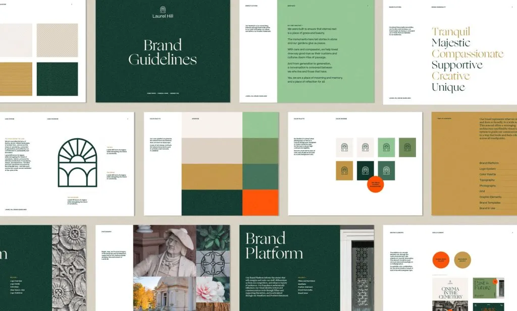 clean, modern, functional brand guidelines for arboretum