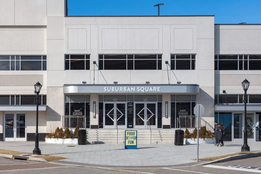 art deco building with modern graphic signage