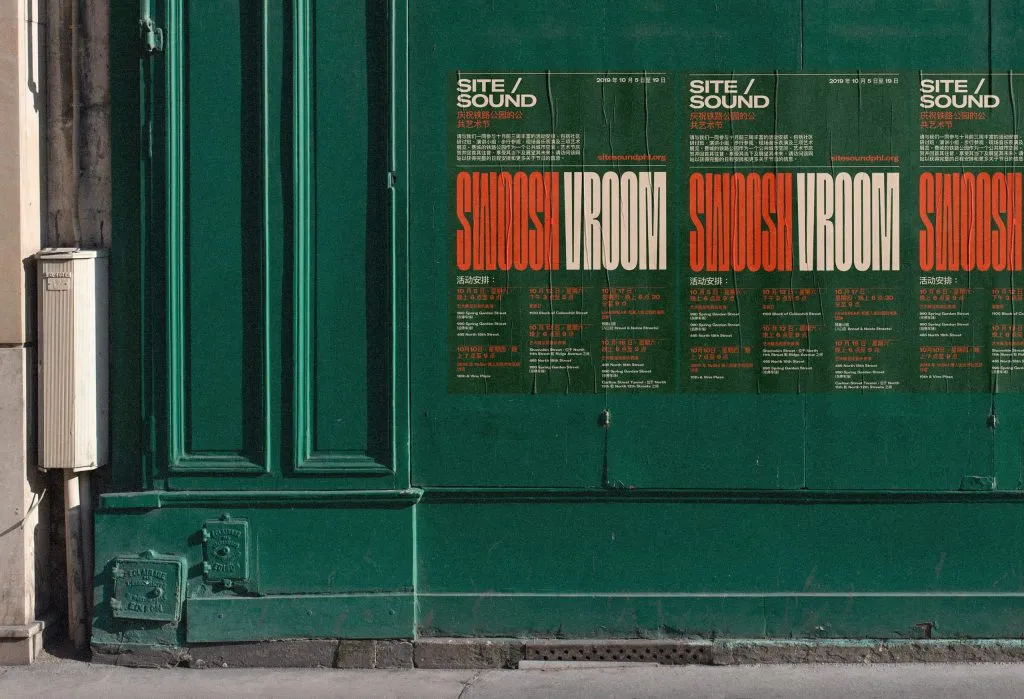 bold typographic posters for arts festival