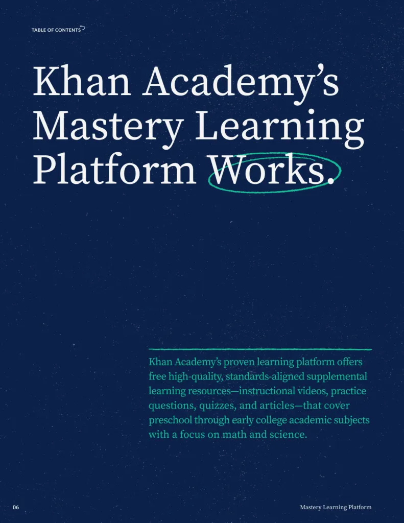 Khan Academy annual report design J2