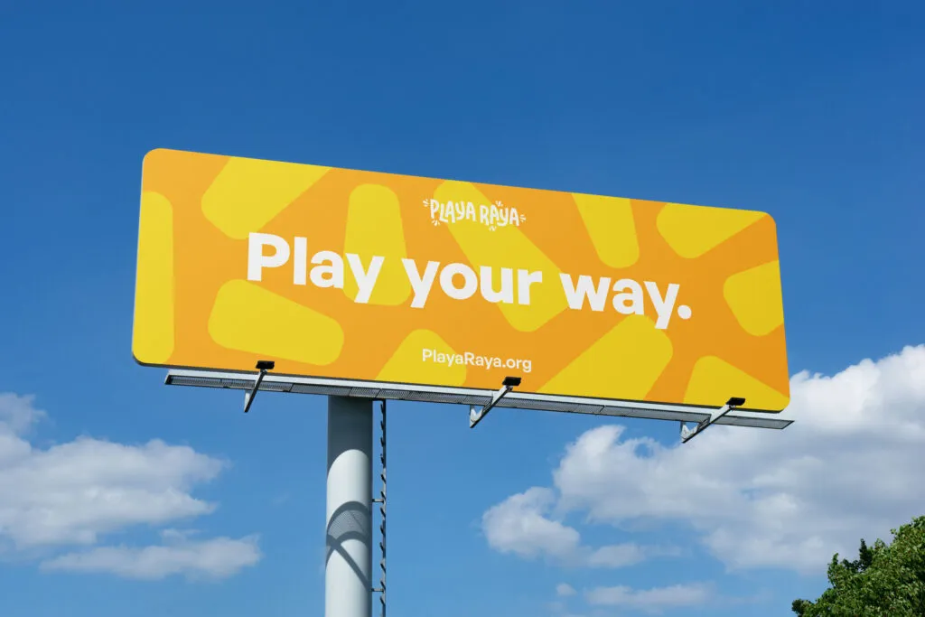 PlayaRaya yellow billboard campaign design J2