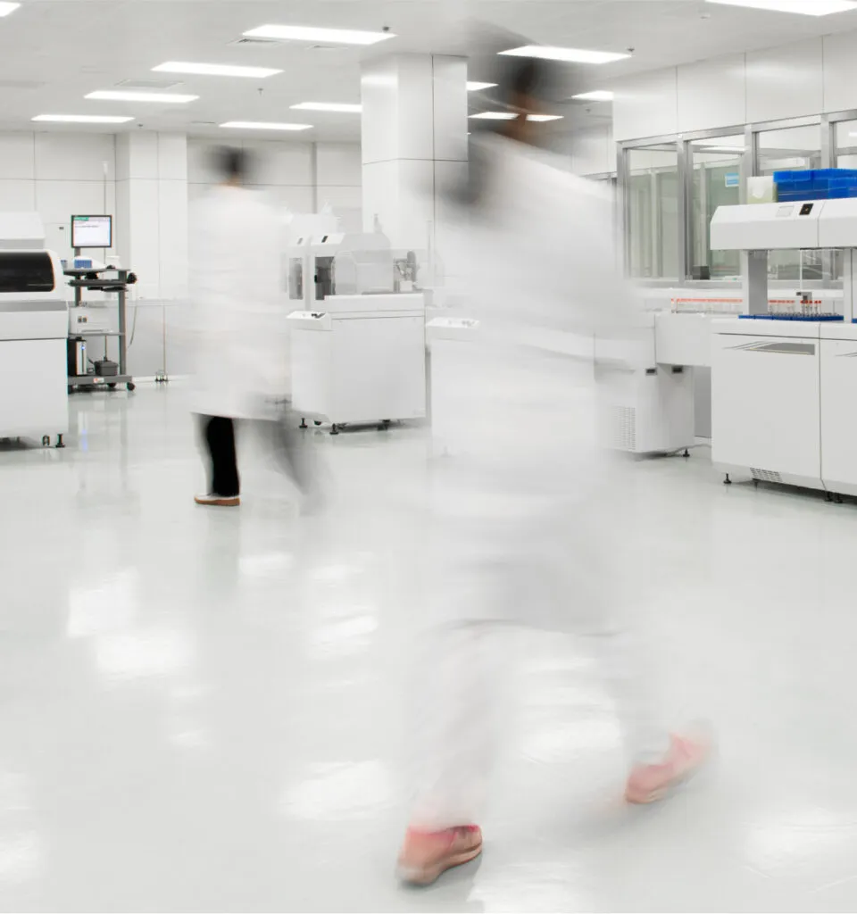 scientists working in life science lab at Spring House campus