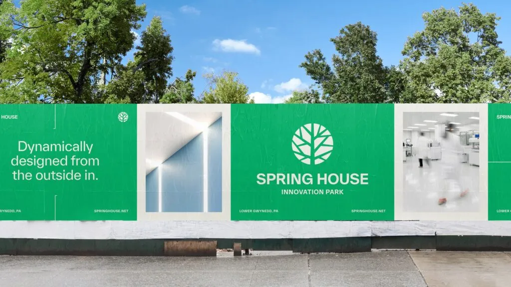 Spring House construction banner design by J2