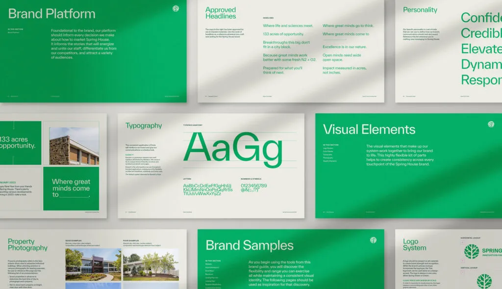 Spring House brand guidelines design by J2