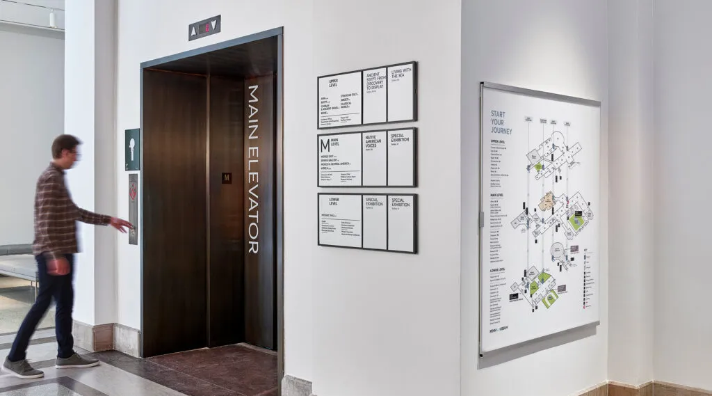Map and elevator graphics